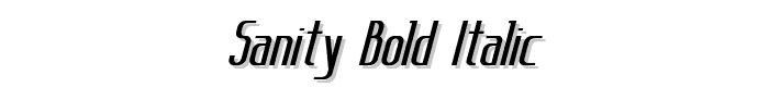 Sanity Bold Italic font
